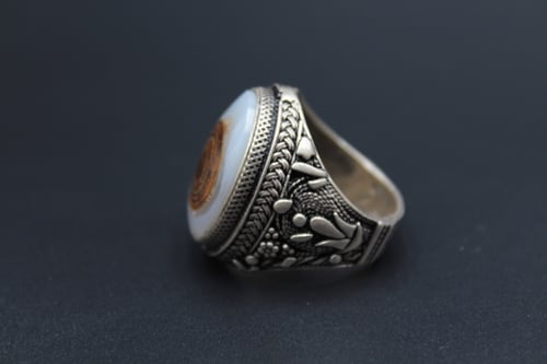 خاتم عقيق يماني داوودي مقاس 10 انجليزي _ 22.5 عربي