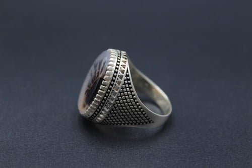 عقيق يماني مشجر مقاس 9.5 انجليزي _ 21.5 عربي