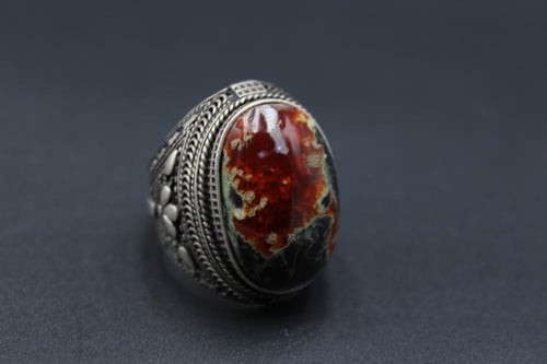 عقيق يماني خرائطي مميز مقاس 9 انجليزي _ 20 عربي