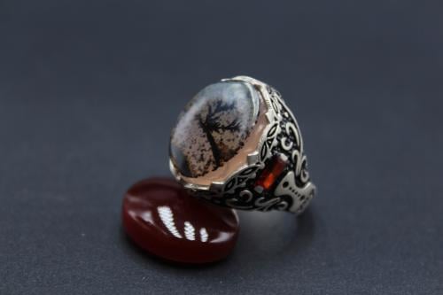 عقيق يماني مشجر مقاس 9 انجليزي _ 20 عربي