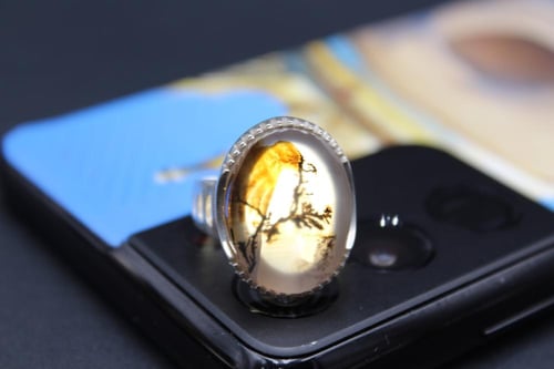 عقيق يماني مشجر مقاس 8 انجليزي _ 18 عربي