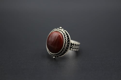 خاتم عقيق يماني كبدي مقاس 6 انجليزي _ 12 عربي