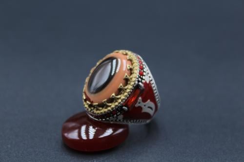 عقيق يماني سليماني مقاس 7 انجليزي _ 15 عربي