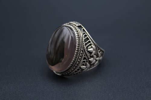 خاتم عقيق يماني مقاس 11 انجليزي _ 25 عربي