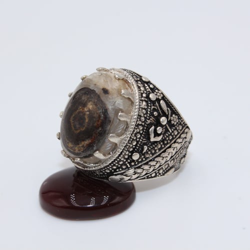 خاتم عقيق يماني داوودي مقاس 7.25 انجليزي - 15.5 عر...