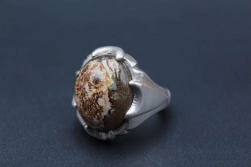 خاتم عقيق هندي مصور مقاس 9 انجليزي_20 عربي