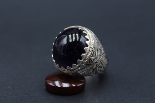 خاتم جمشت ( اميثيست ) أفريقي مقاس 10.25 انجليزي _...