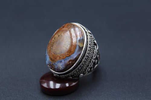 خاتم عقيق يماني داوودي مقاس 9 انجليزي _ 20 عربي