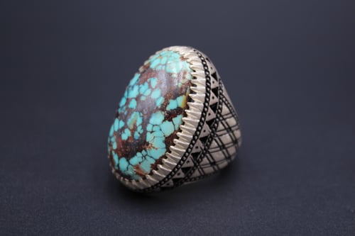 خاتم فيروز نيشابوري حجم كبير مقاس 11.25 انجليزي _...