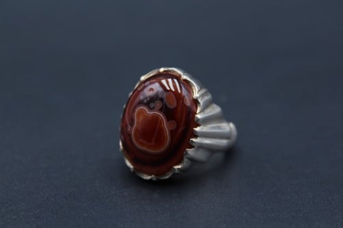 خاتم عقيق هندي سليماني مقاس 11.5 انجليزي _ 26 عربي