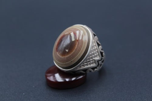 خاتم عقيق يماني سليماني مقاس 9 انجليزي_ 20 عربي