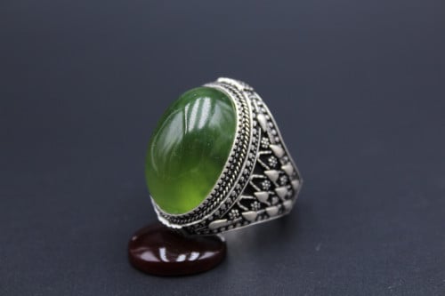 خاتم جاد بورمي مقاس 10 انجليزي _ 22.5 عربي