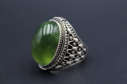 خاتم جاد بورمي مقاس 10 انجليزي _ 22.5 عربي