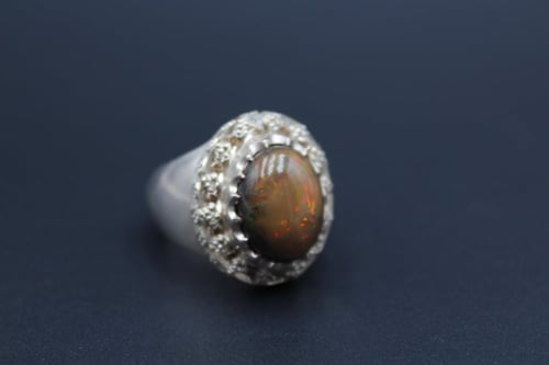 خاتم اوبال اثيوبي مقاس 10 انجليزي _ 23 عربي