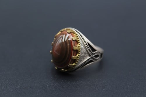 خاتم عقيق يماني سليماني مقاس 10.25 انجليزي_ 23 عرب...