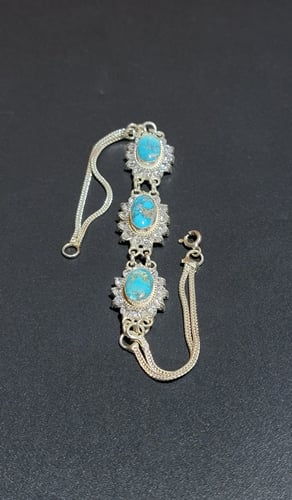 1- اسواره نسائية من الفضة والفيروز