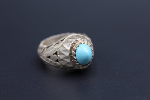 خاتم فيروز نيشابوري مقاس 9.75 انجليزي _ 21.5 عربي