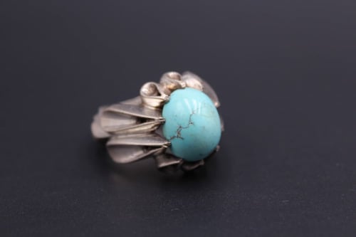 خاتم فيروز نيشابوري مقاس 10 انجليزي _ 23 عربي