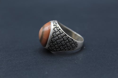 خاتم عقيق يماني سليماني مقاس 8 انجليزي_ 18 عربي