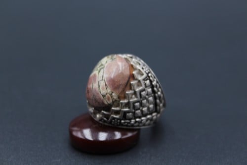 خاتم جزع يماني مقاس 7 انجليزي _ 15 عربي