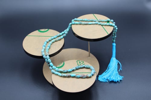 مسبحة فيروز نيشابوري إيراني حبات صغيرة _ 99 خرزة