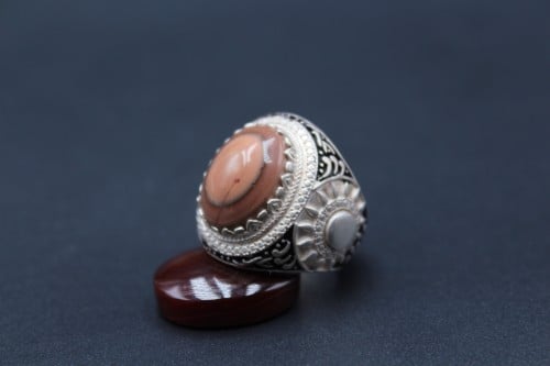 خاتم عقيق يماني سليماني مقاس 7 انجليزي_ 15 عربي