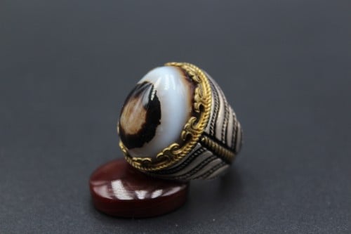 خاتم عقيق هندي سليماني مقاس 7.5 انجليزي _ 16 عربي