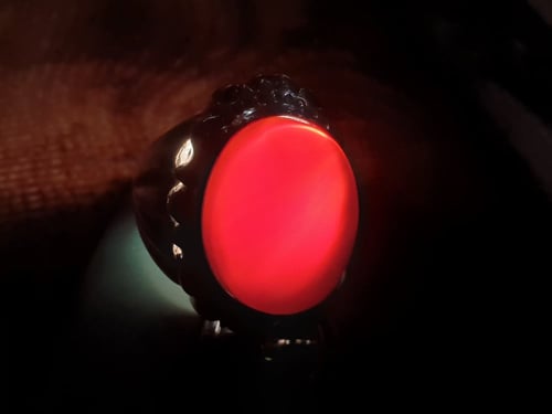 خاتم عقيق يماني كبدي مقاس 10.5 انجليزي _ 24 عربي