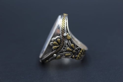 خاتم عقيق يماني مشجر مقاس 9.25 انجليزي _ 21 عربي