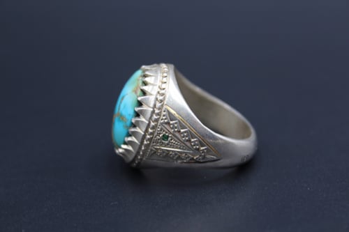 خاتم فيروز نيشابوري مقاس 11 انجليزي _ 25 عربي