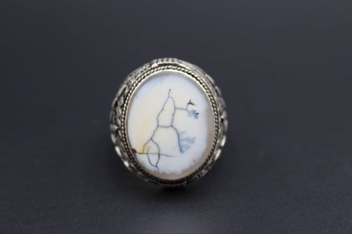 خاتم عقيق يماني مشجر مقاس 11.75 انجليزي _ 27 عربي