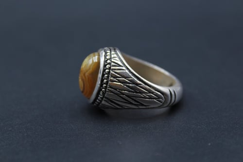 خاتم عقيق سليماني هندي مقاس 8.5 انجليزي _ 19 عربي