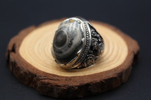 خاتم عقيق يماني داوودي عين الذيب مقاس 9 انجليزي _...