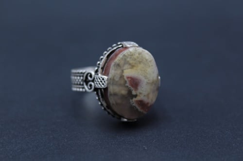 خاتم عقيق يماني طحلبي مقاس 10.25 انجليزي_ 23.5 عرب...