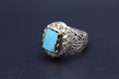 خاتم خاتم فيروز نيشابوري مقاس 9.5 انجليزي _ 21 عرب...