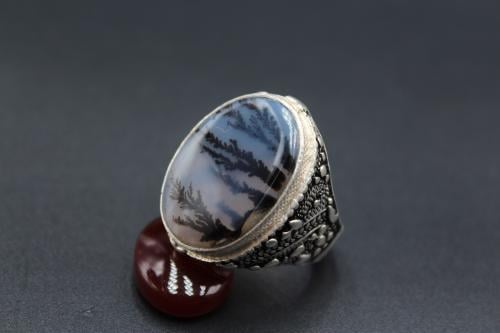 عقيق يماني مشجر نوادر مقاس 11.5 انجليزي _ 27 عربي