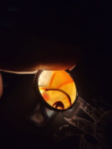 خاتم عقيق يماني مزهر مقاس 9 انجليزي_ 20 عربي