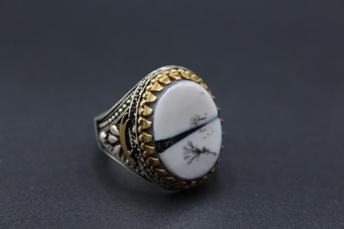 عقيق يماني مشجر مقاس 9.75 انجليزي _ 21.5 عربي