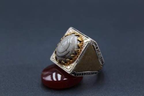 عقيق يماني سليماني مقاس 9.75 انجليزي _ 21 عربي