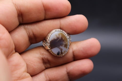 عقيق يماني مشجر مقاس 9.75 انجليزي _ 22 عربي