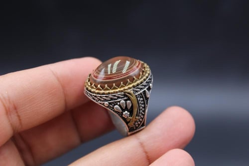 عقيق يماني سليماني مقاس 10.25 انجليزي _ 23 عربي