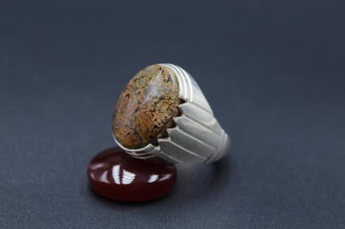 عقيق يماني طحلبي مقاس 11.25 انجليزي _ 26 عربي