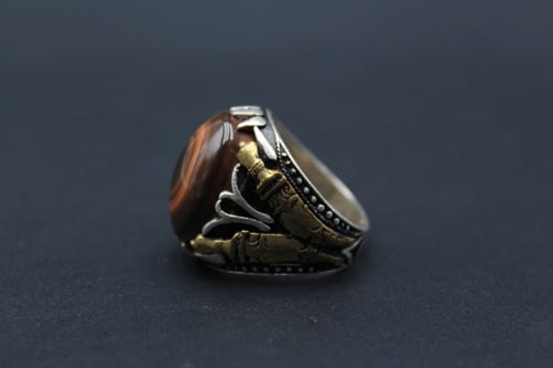 خاتم عقيق يماني سليماني مقاس 7.75 انجليزي_ 17 عربي