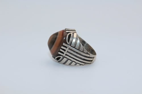 خاتم عقيق يماني سليماني مقاس 7 انجليزي_ 15 عربي