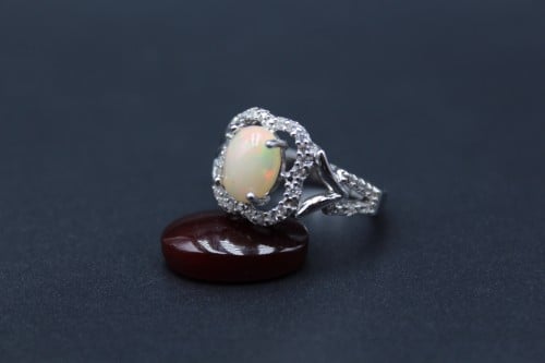 خاتم اوبال اثيوبي مقاس 7.75 انجليزي _ 17 عربي