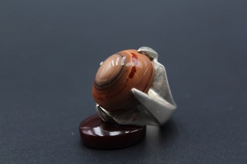 خاتم عقيق يماني سليماني مقاس 7.25 انجليزي_ 16 عربي