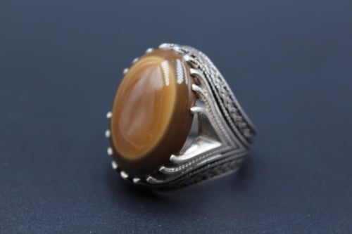 خاتم عقيق يماني سليماني مقاس 10.75 انجليزي_ 24 عرب...