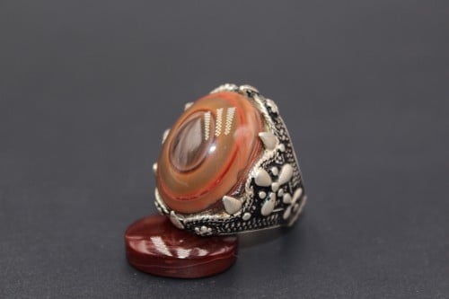 خاتم عقيق يماني سليماني مقاس 10.75 انجليزي_ 24 عرب...