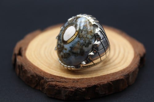 خاتم عقيق يماني داوودي مقاس 9 انجليزي _ 20 عربي