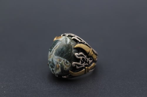 خاتم عقيق جزع يماني مقاس 7 انجليزي_ 15 عربي